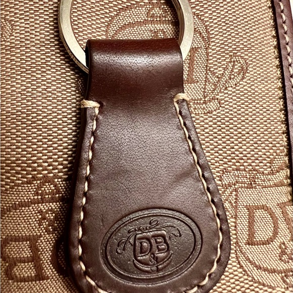 Dooney & Bourke Tan and Brown Key Holder and sunglass pouch - Picture 4 of 5
